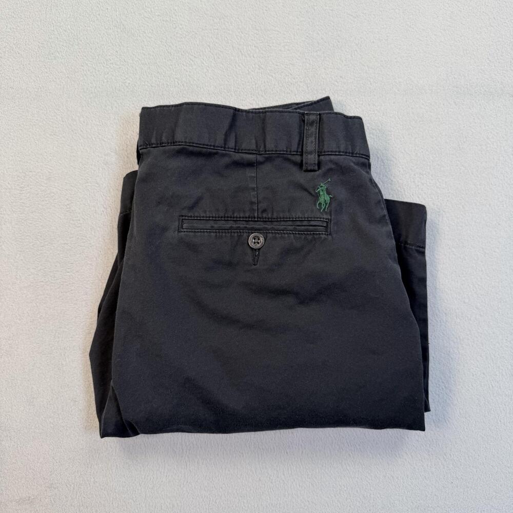 Polo Ralph Lauren Shorts Mens 32 Black Prospect Chino Cotton 9 Inseam Casual